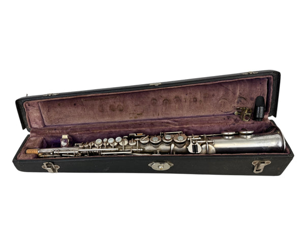 Buescher Key of C Soprano Saxophone Silver Plated