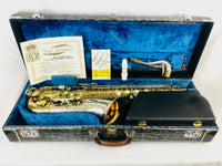 King Super 20 Silver Sonic Tenor Saxophone w/ Warranty Card & Black Roo Pads