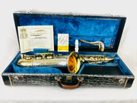 King Super 20 Silver Sonic Tenor Saxophone w/ Warranty Card & Black Roo Pads