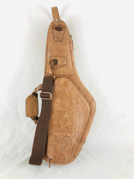 Reunion Blues Vintage Sand Brown Leather Alto Saxophone Case