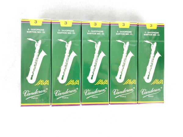 Vandoren Java Green Bari Baritone Saxophone Reed Size #3 5x Box Bundle!