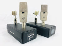 AKG C414 EB Pair 2x Vintage Microphone w/ C12 Brass Capsule!