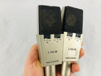 AKG C414 EB Pair 2x Vintage Microphone w/ C12 Brass Capsule!