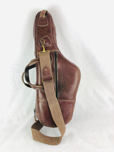 Reunion Blues Vintage Dark Brown Leather Alto Saxophone Case