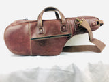 Reunion Blues Vintage Dark Brown Leather Alto Saxophone Case