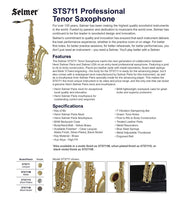 Selmer STS711S Silver Plated Pro Tenor Saxophone NEW MODEL!